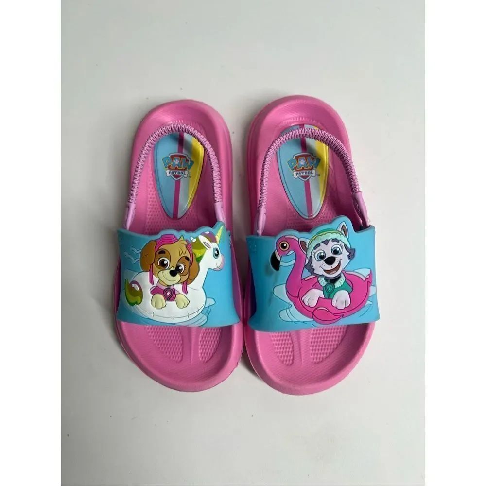 PAW PATROL SKYE & EVEREST Beach Sandals Toddler Size 9-10